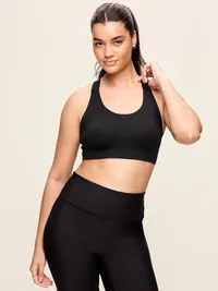 PowerSoft Molded Racerback Bra - Black Jack — view 3