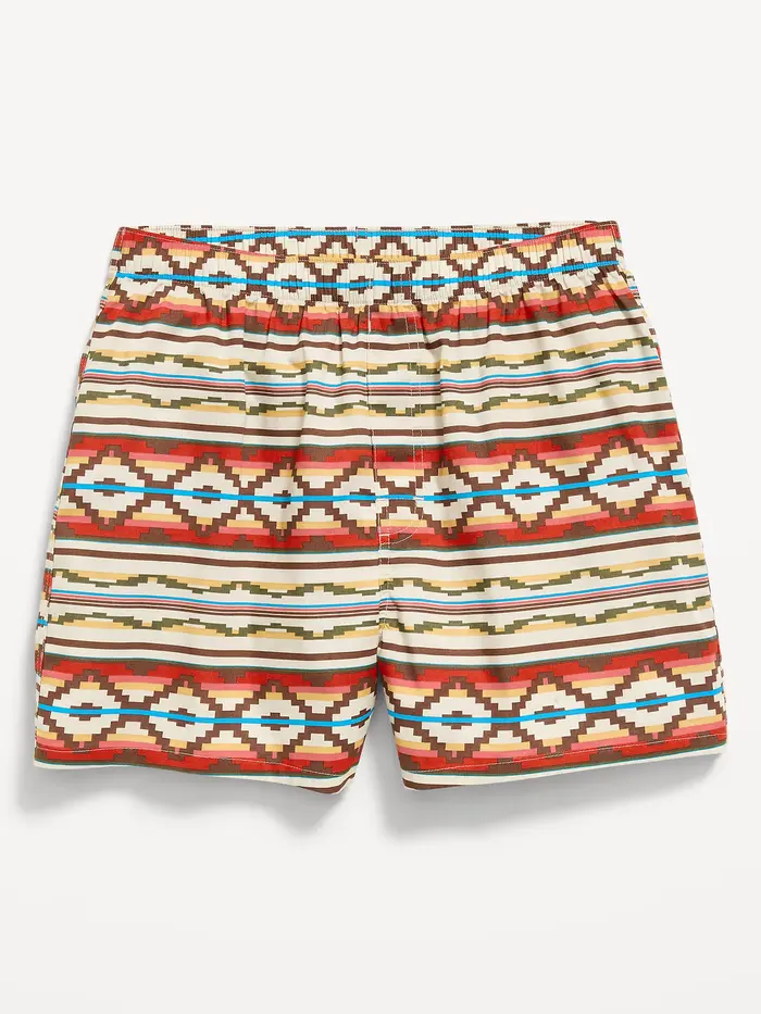 Printed Boxer Shorts - Aztec Brown