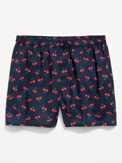 Printed Boxer Shorts - Navy Cherries
