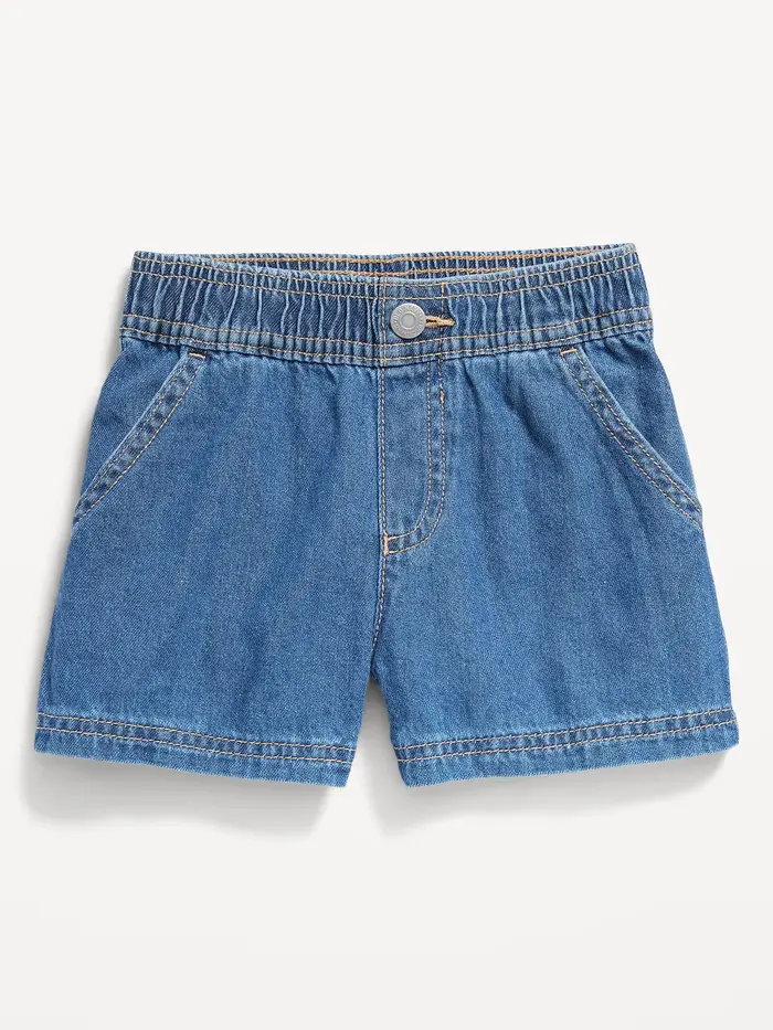 Pull-On Jean Shorts for Toddler Girls - Medium Wash