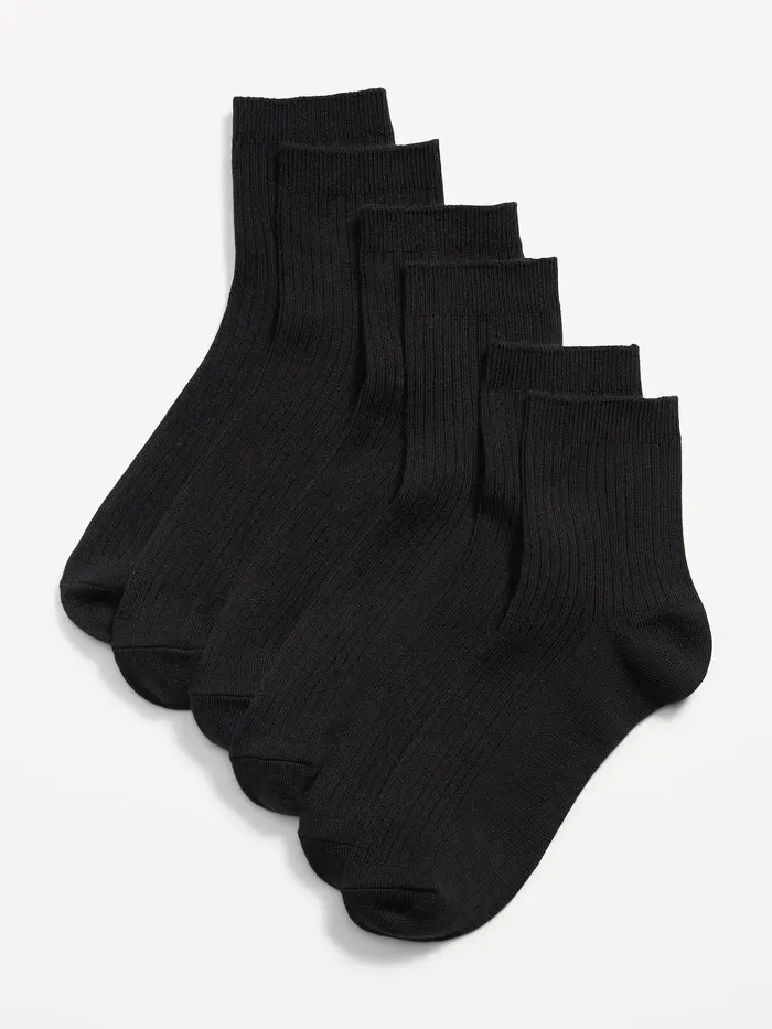 Quarter Crew Socks 3-Pack for Women - BlackJack
