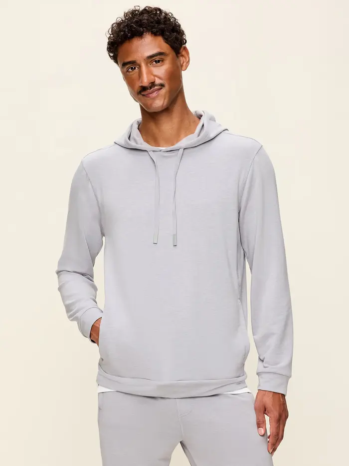 Recharge Knit Pullover Hoodie - Light Gray