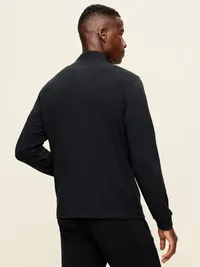 Recharge Knit Quarter-Zip Pullover - Black — view 2