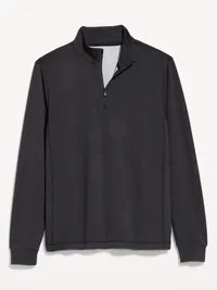 Recharge Knit Quarter-Zip Pullover - Black Jack — view 4