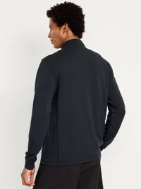 Recharge Knit Quarter-Zip Pullover - Light Black Heather — view 2