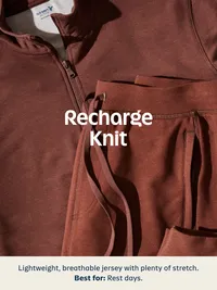 Recharge Knit Quarter-Zip Pullover - Light Black Heather — view 5