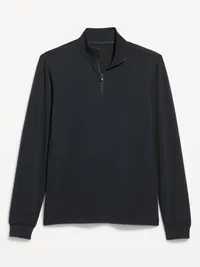Recharge Knit Quarter-Zip Pullover - Light Black Heather — view 4