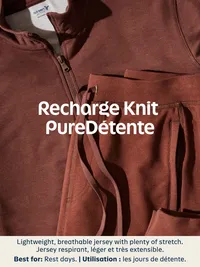 Recharge Knit Quarter-Zip Pullover - Light Black Heather — view 5