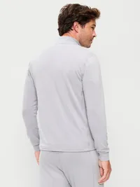 Recharge Knit Quarter-Zip Pullover - Light Gray — view 2