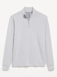 Recharge Knit Quarter-Zip Pullover - Light Gray — view 4