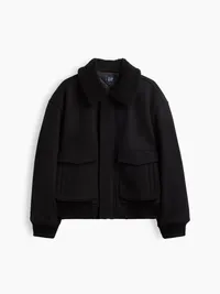 Relaxed Bomber Jacket - Black — view 5