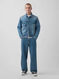 Relaxed Icon Denim Jacket - MEDIUM WASH — view 2