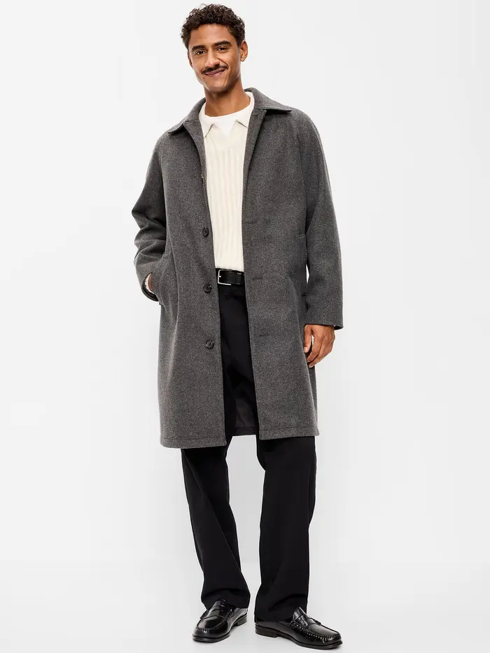 Relaxed Long Topcoat - Black Jack