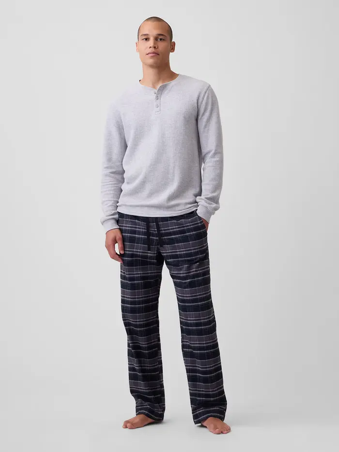 Relaxed PJ Pants - Grey & black plaid