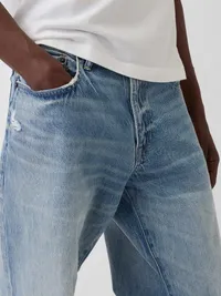 Relaxed Straight Jeans - MEDIUM WASH — view 5