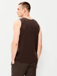 Relaxed Sweater Tank - Brown — view 2