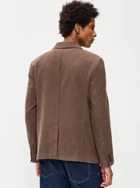 Relaxed Unlined Blazer - Surface Brown — view 2