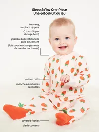 Ribbed 2-Way-Zip Sleep & Play Footed One-Piece for Baby - Acacia — view 2