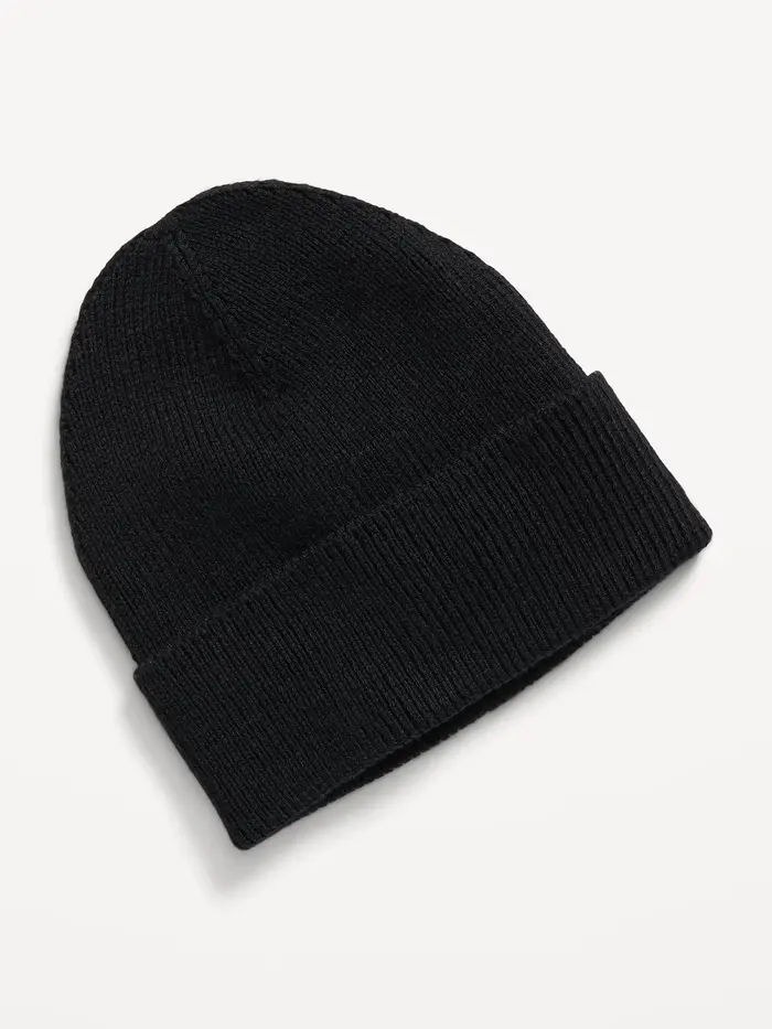 Ribbed Beanie for Boys - Black Jack