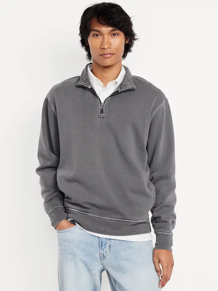 Rotation Quarter Zip - Washed Black
