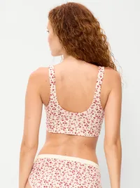 Ruched Cotton Bralette - Wine Tasting — view 2