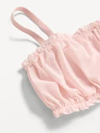 Ruffle-Edge Mesh Bralette - Pastel Pink — view 2