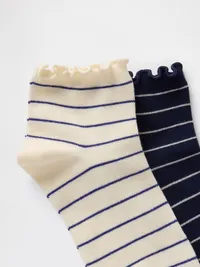 Ruffle Socks (2-Pack) - Stripes — view 2