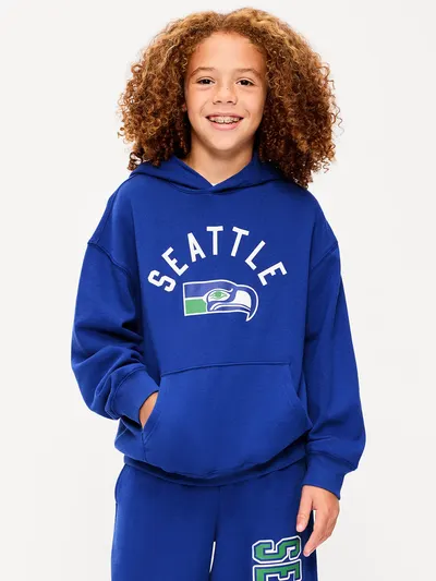 Seattle Seahawks Oversized Pullover Hoodie for Boys - Seattle Seahawks