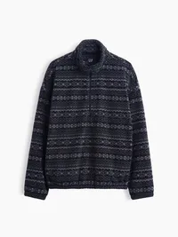 Sherpa Oversized Half-Zip Pullover - BLACK FAIRISLE — view 5