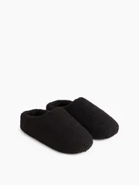 Sherpa Slippers - Black — view 2