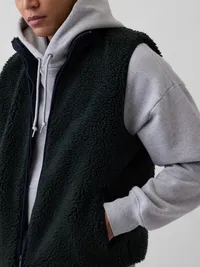 Sherpa Zip Vest - green gitane — view 4
