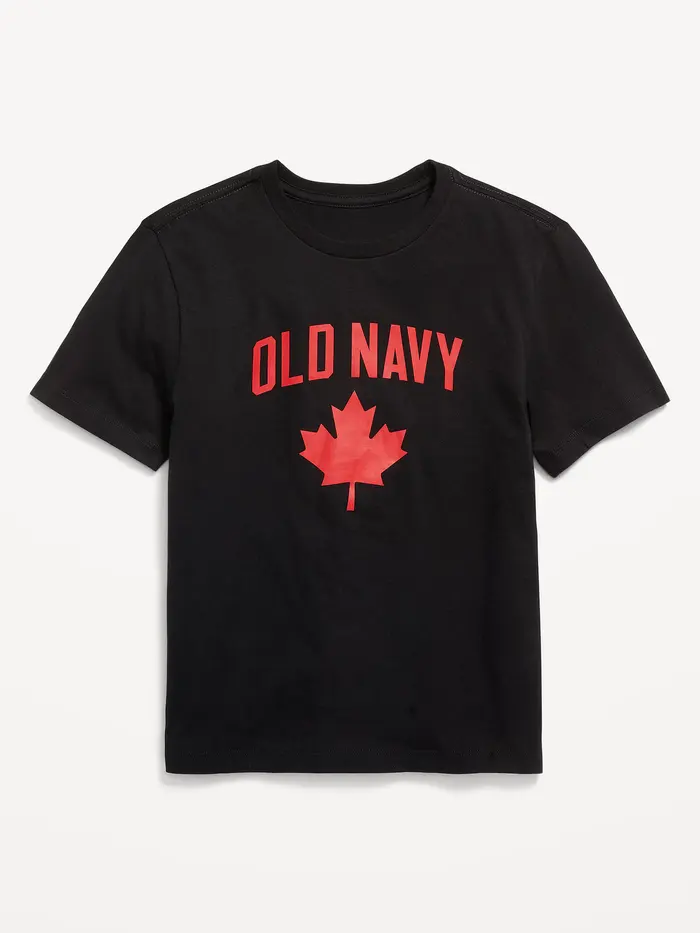 Short-Sleeve Canada Logo-Graphic T-Shirt for Boys - Black Jack
