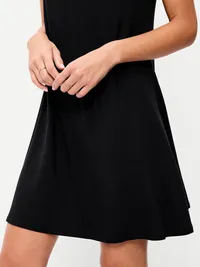 Short-Sleeve Mini Swing Dress - Black Jack — view 4