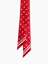 Silk Bag Scarf - Red dot — view 2