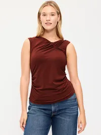 Sleeveless Twist-Front Top - Emberglow — view 5