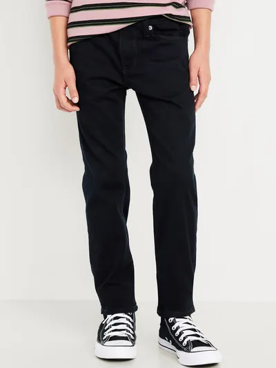 Slim 360° Stretch Five-Pocket Pants for Boys - Black Jack
