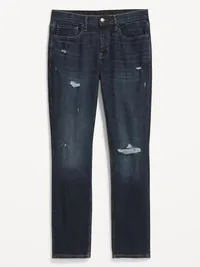 Slim 360° Tech Stretch Performance Jeans - Dark Destroyed — view 4