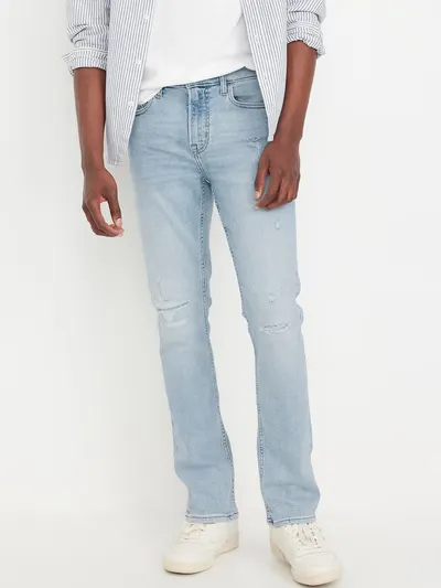 Slim 360° Tech Stretch Performance Jeans - Light Destroyed