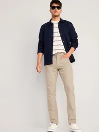 Slim Built-In Flex Five-Pocket Pants - Light Khaki — view 3