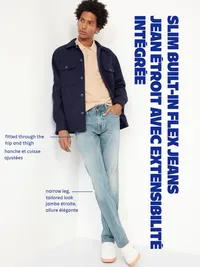 Slim Built-In Flex Jeans - Dark Wash — view 5