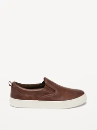 Slip-On Sneakers for Boys - Brown Leather — view 3