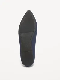 Soft-Knit Pointed-Toe Ballet Flats - In the Navy — view 5
