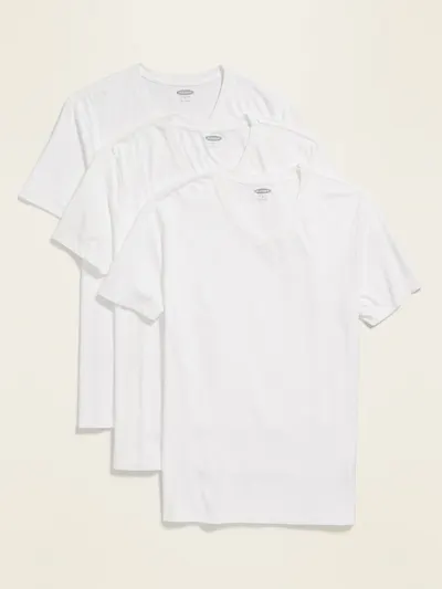 Soft-Washed V-Neck T-Shirt 3-Pack - Plain White Tee