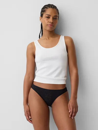 Softest Lace Bikini - True black