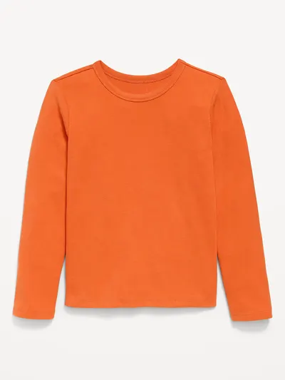 Softest Long-Sleeve Ribbed T-Shirt for Girls - Jack O Lantern