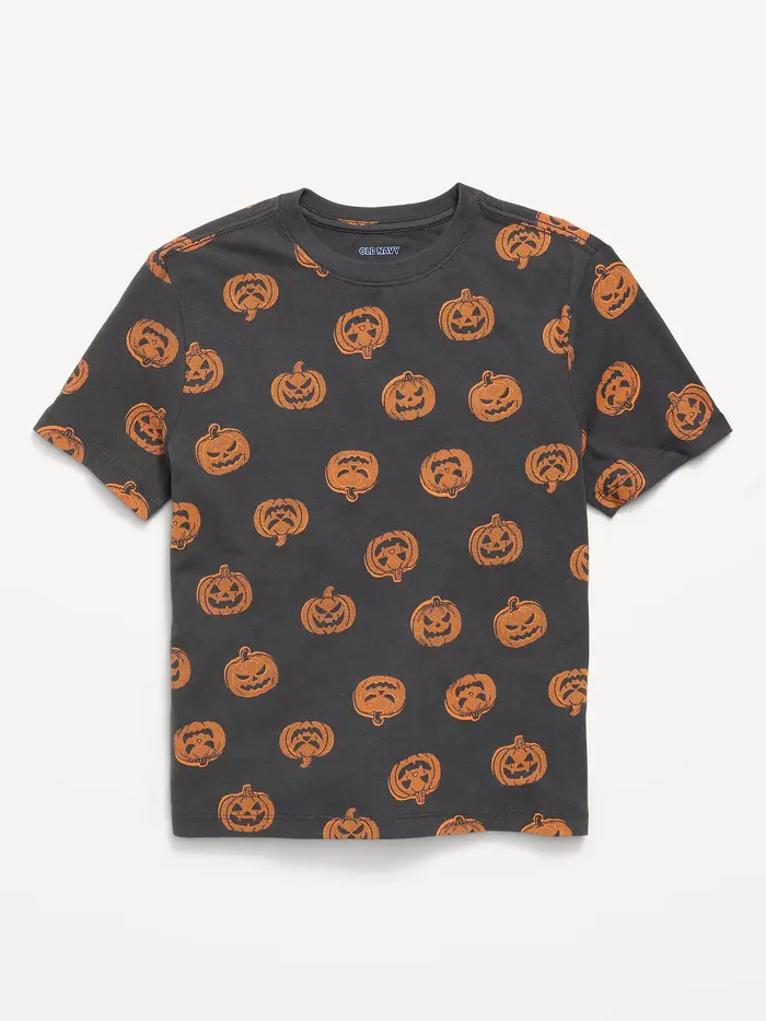 Softest Short-Sleeve T-Shirt for Boys - Pumpkins