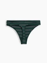 SoftMade Modal Thong - Blue & green stripe — view 5