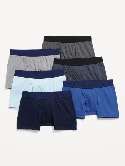 Solid Boxer-Brief Underwear 6-Pack for Boys - Harmony Blues