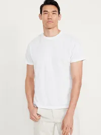 Solid Crew-Neck T-Shirt 5-Pack - White — view 2