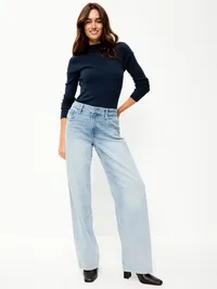 SoSoft Lite Ribbed Mock-Neck Sweater - Arctic Depth — view 3